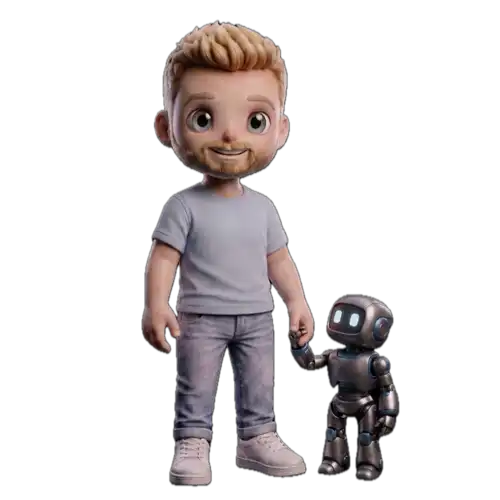 Massimiliano col cervello digitale chibi 3D